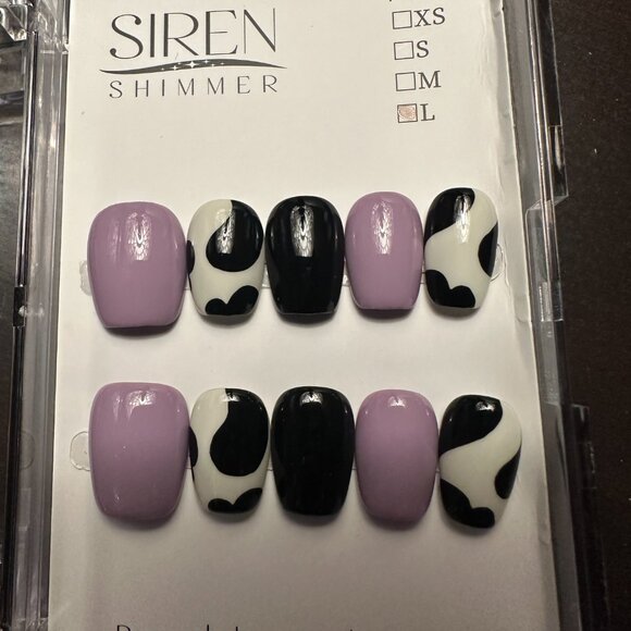 Siren Shimmer Other - Handcrafted reusable press on nails.